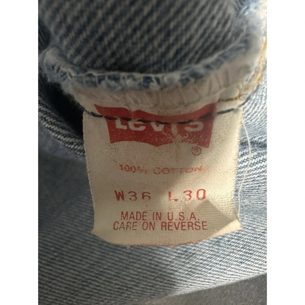 Vtg Levi's 506 0213 Men's Size 36x30 Straight Leg Red Tab Blue Denim Made in USA